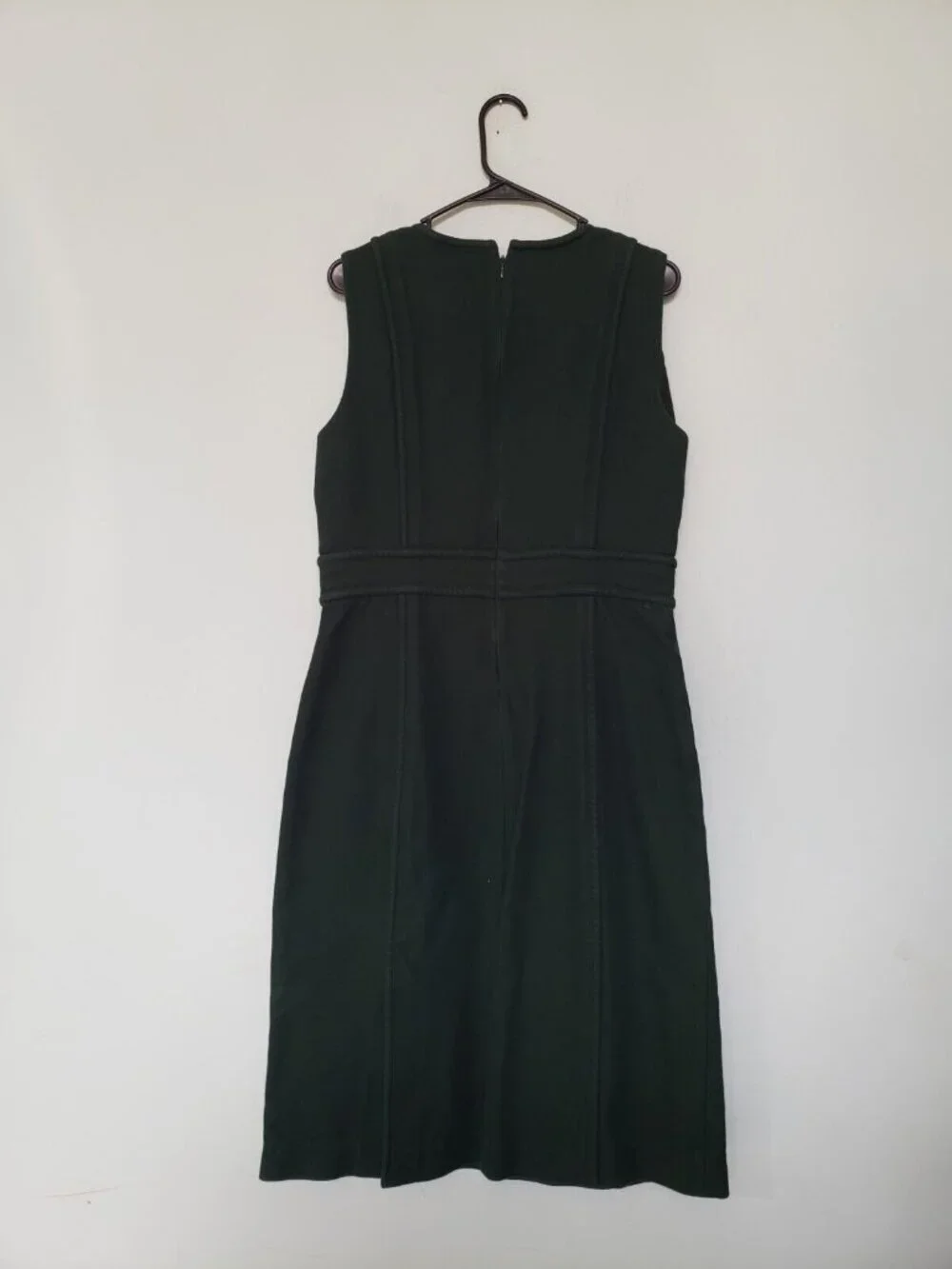 Tory Burch Womens 12 Rent The Runway Dress Green Sleeveless Fitted Twill Pencil